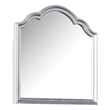 Eleena Dresser Mirror-Beveled Glass-Silver Solid Wood Frame-41x42