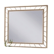 Brey Decorative Accent Mirror-39 Inch Glam Gold Plated Metal Frame