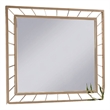 Brey Decorative Accent Mirror-39 Inch Glam Gold Plated Metal Frame