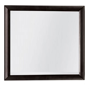 Simo Dresser Vanity Mirror-40 Inch Modern Black Solid Wood Frame