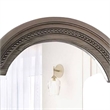 Akia Dresser Vanity Mirror-Reeded Posts-49 Inch Gray Bell Top Frame