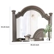 Akia Dresser Vanity Mirror-Reeded Posts-49 Inch Gray Bell Top Frame