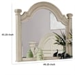 Akia Dresser Mirror-Reeded Posts-49 Inch Antique White Bell Frame