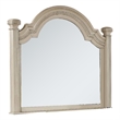 Akia Dresser Mirror-Reeded Posts-49 Inch Antique White Bell Frame