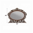 Vany Dresser Mirror-Intricate Brushed Champagne and Cherry Wood 43x53