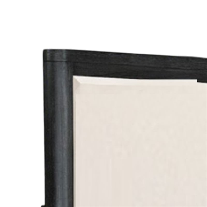 Zoko Dresser Mirror with Beveled Design-Ash Gray Solid Wood 38x42