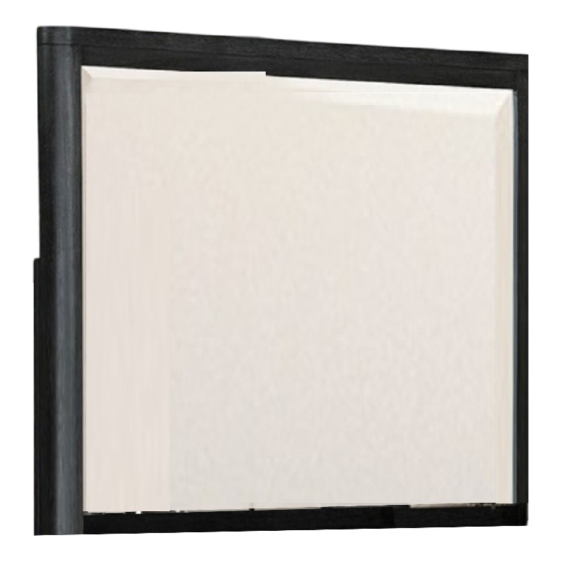 Zoko Dresser Mirror with Beveled Design-Ash Gray Solid Wood 38x42