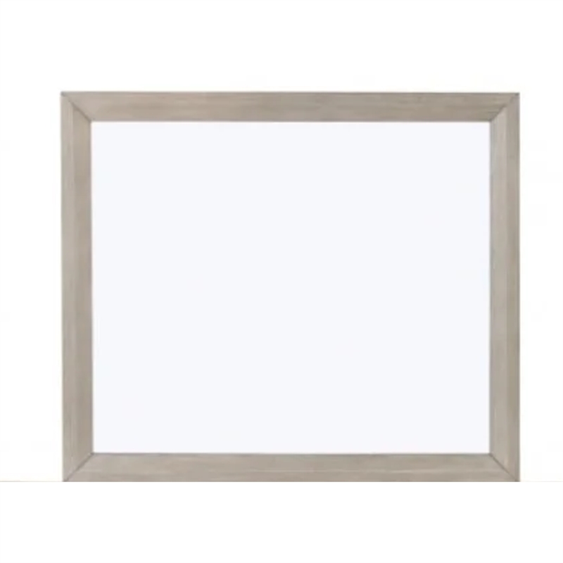 Kaira Vanity Dresser Mirror-Rustic Natural Oak Brown Wood 36x42