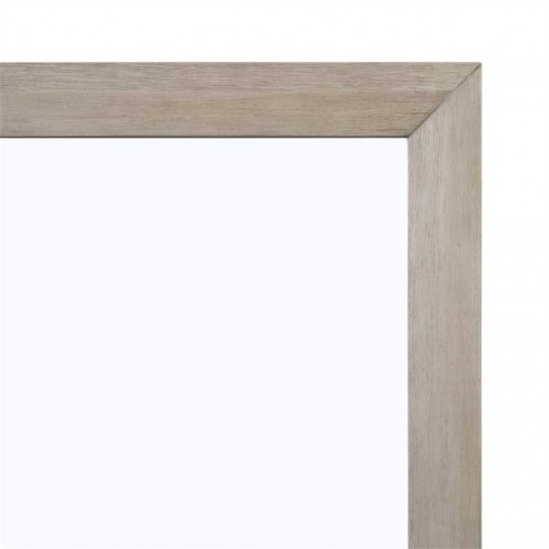 Kaira Vanity Dresser Mirror-Rustic Natural Oak Brown Wood 36x42