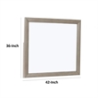 Kaira Vanity Dresser Mirror-Rustic Natural Oak Brown Wood 36x42