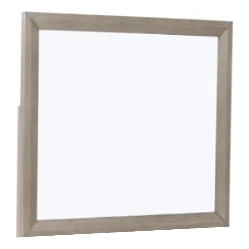 Kaira Vanity Dresser Mirror-Rustic Natural Oak Brown Wood 36x42