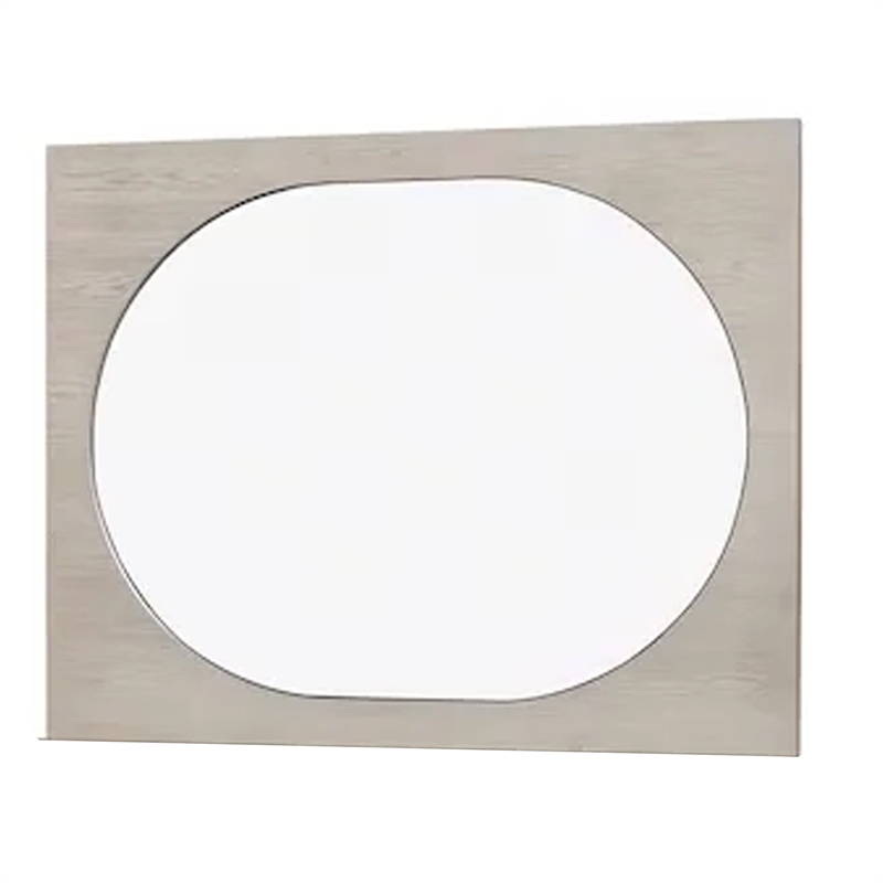 Celly Mirror-Round Beveled Edges-White Oak Solid Rubberwood 36x46