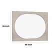 Celly Mirror-Round Beveled Edges-White Oak Solid Rubberwood 36x46