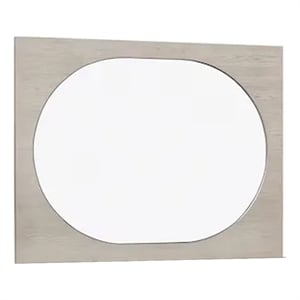 Celly Mirror-Round Beveled Edges-White Oak Solid Rubberwood 36x46