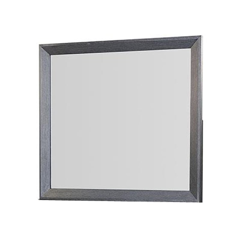 Kizie Dresser Mirror-Classic Weathered Black Solid Rubberwood 42 Inch