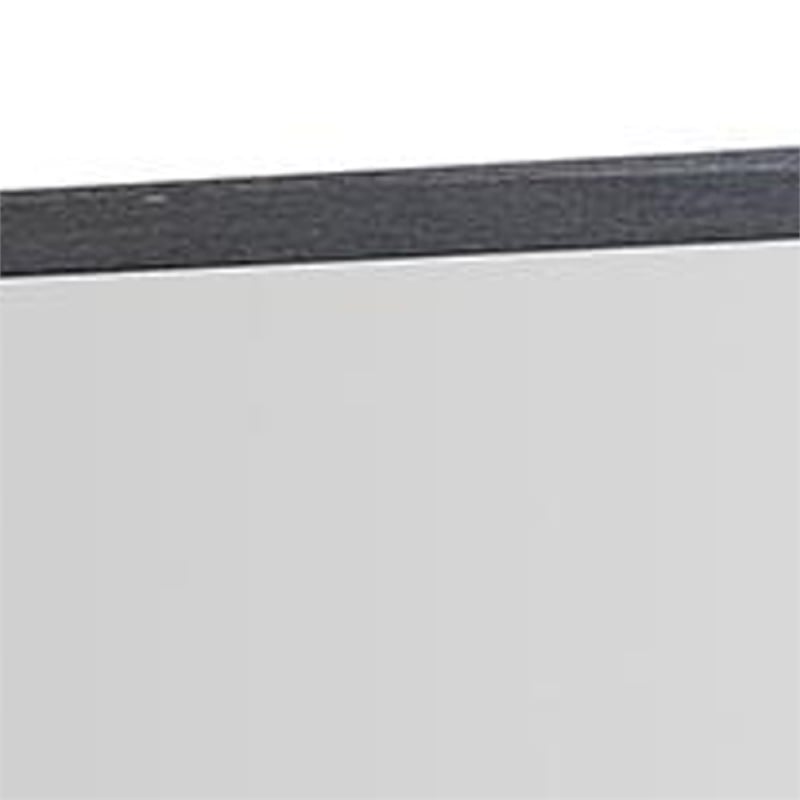 Kizie Dresser Mirror-Classic Weathered Black Solid Rubberwood 42 Inch