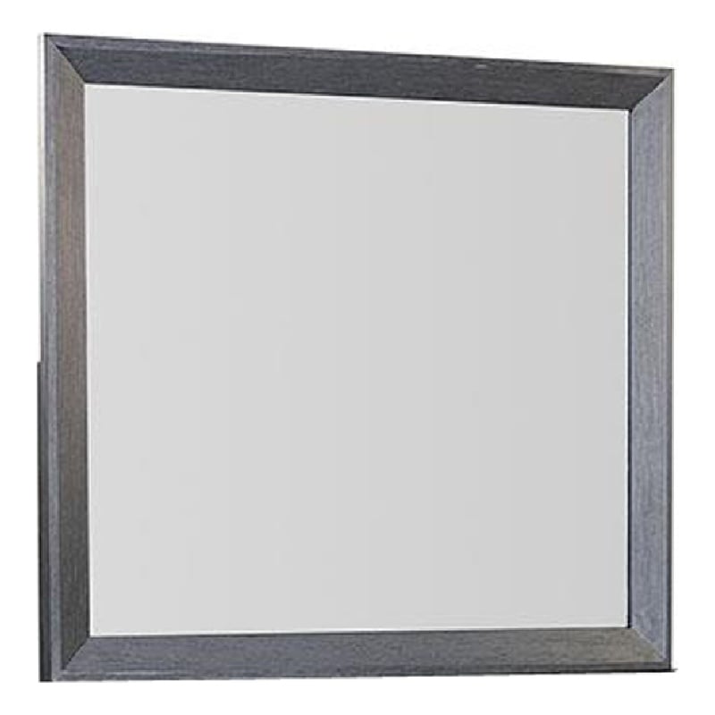 Kizie Dresser Mirror-Classic Weathered Black Solid Rubberwood 42 Inch