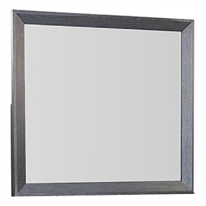 Kizie Dresser Mirror-Classic Weathered Black Solid Rubberwood 42 Inch