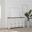 Hamps Dresser Mirror-White Solid Wood-Subtle Frame Details-38x42