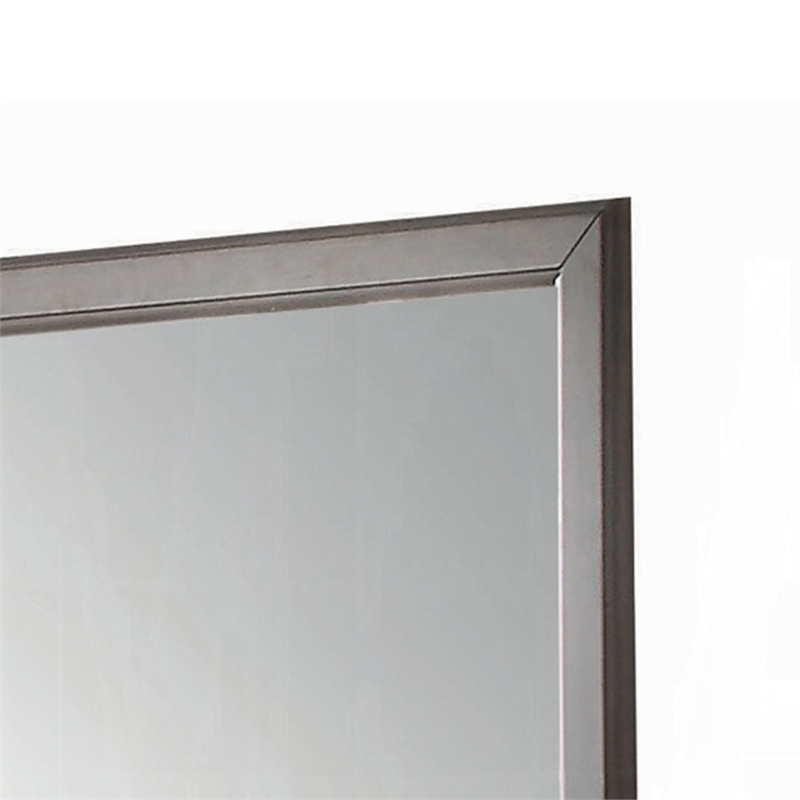 Zyna Accent Dresser Mirror-Modern Gray Wood-36x38 Rectangular Frame