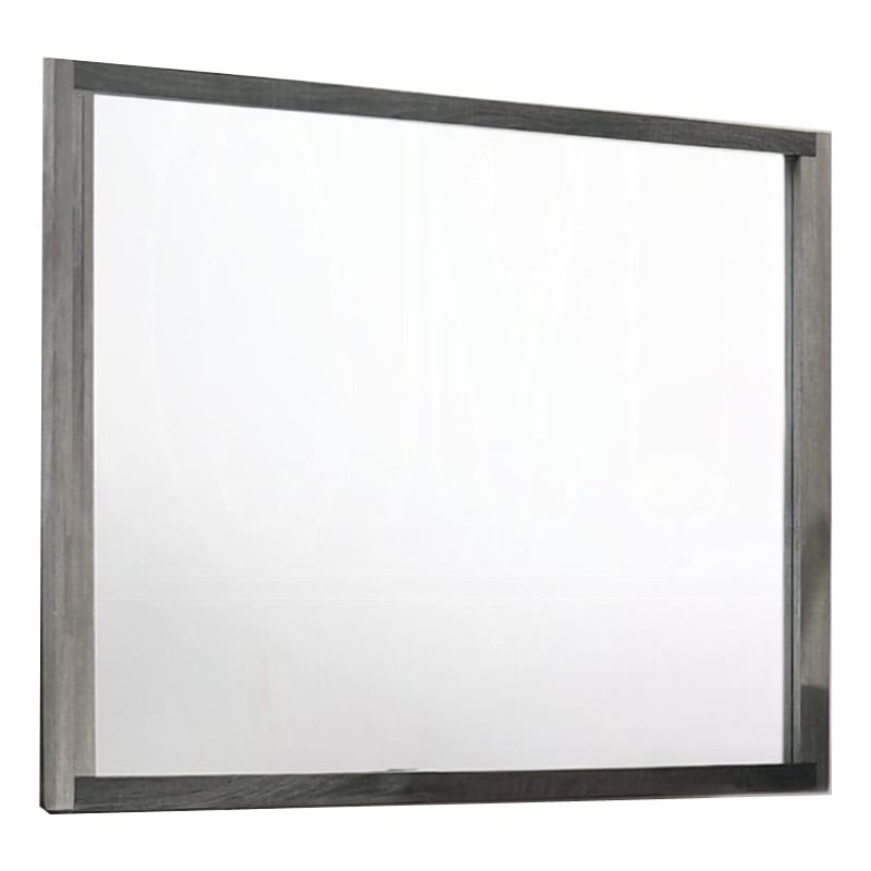 Joho Dresser Mirror-38x50-Dual Tone Gray Wood-Natural Grains