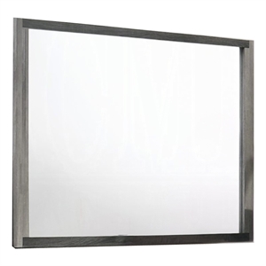 Joho Dresser Mirror-38x50-Dual Tone Gray Wood-Natural Grains