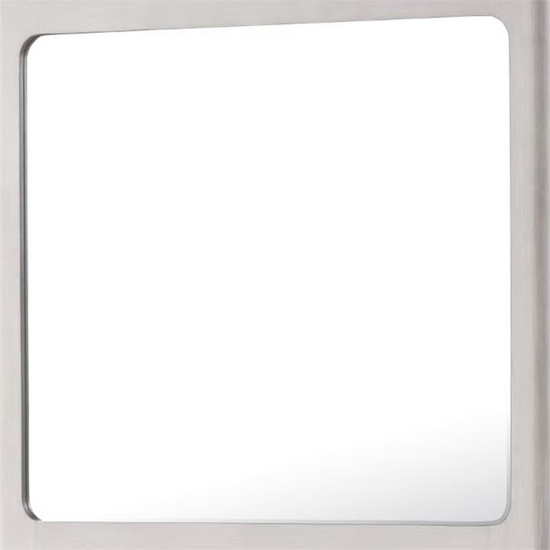 Thorne Dresser Mirror-40 Inch White Oak Rubberwood-Beveled Edge
