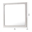 Thorne Dresser Mirror-40 Inch White Oak Rubberwood-Beveled Edge