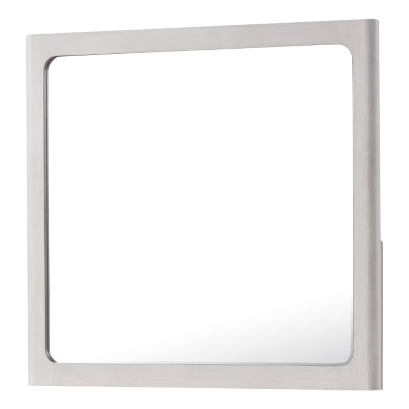 Thorne Dresser Mirror-40 Inch White Oak Rubberwood-Beveled Edge