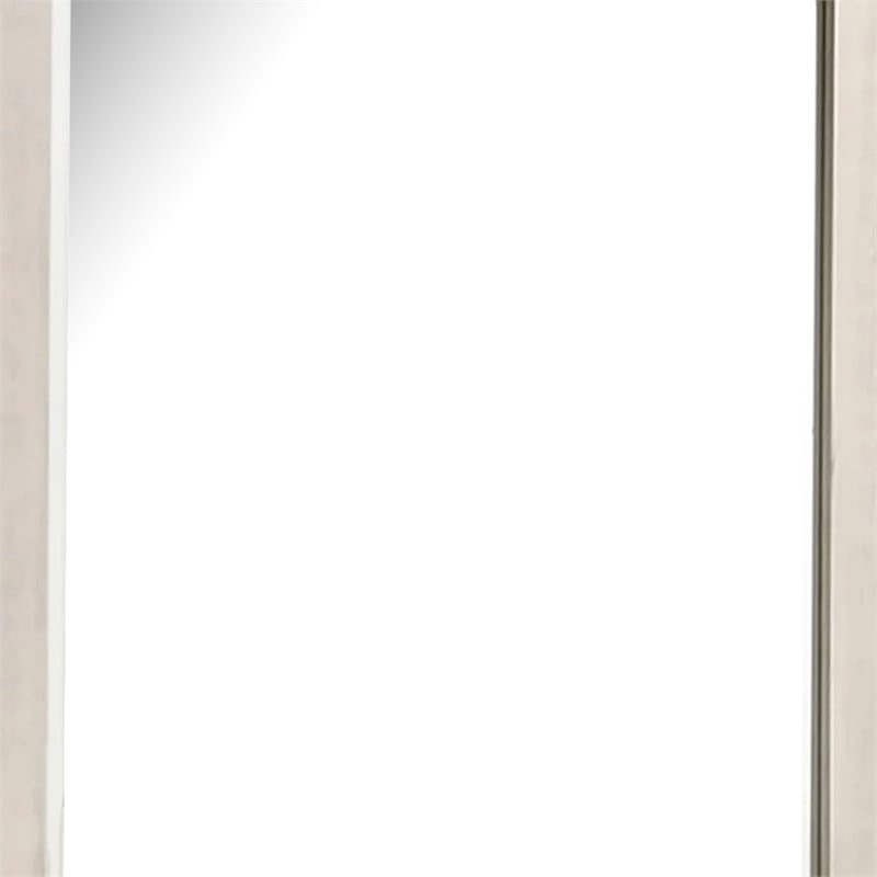 Hyao Dresser Mirror-White Wash Veneer-38 Inch Square Frame