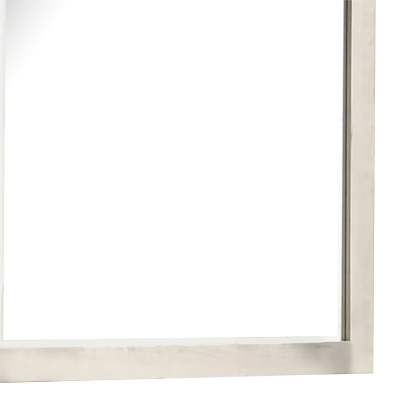 Hyao Dresser Mirror-White Wash Veneer-38 Inch Square Frame