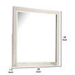 Hyao Dresser Mirror-White Wash Veneer-38 Inch Square Frame