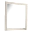 Hyao Dresser Mirror-White Wash Veneer-38 Inch Square Frame