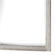 Miot Dresser Mirror-39 Inch Square Wood Frame-White Wash