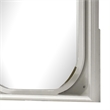 Dima Dresser Mirror-38 Inch-White Rubberwood-Embossed Panels w LED