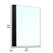 Suni Dresser Mirror-40 Inch-Sleek Piano Black Wood-Frameless Design