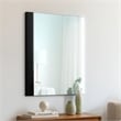 Suni Dresser Mirror-40 Inch-Sleek Piano Black Wood-Frameless Design