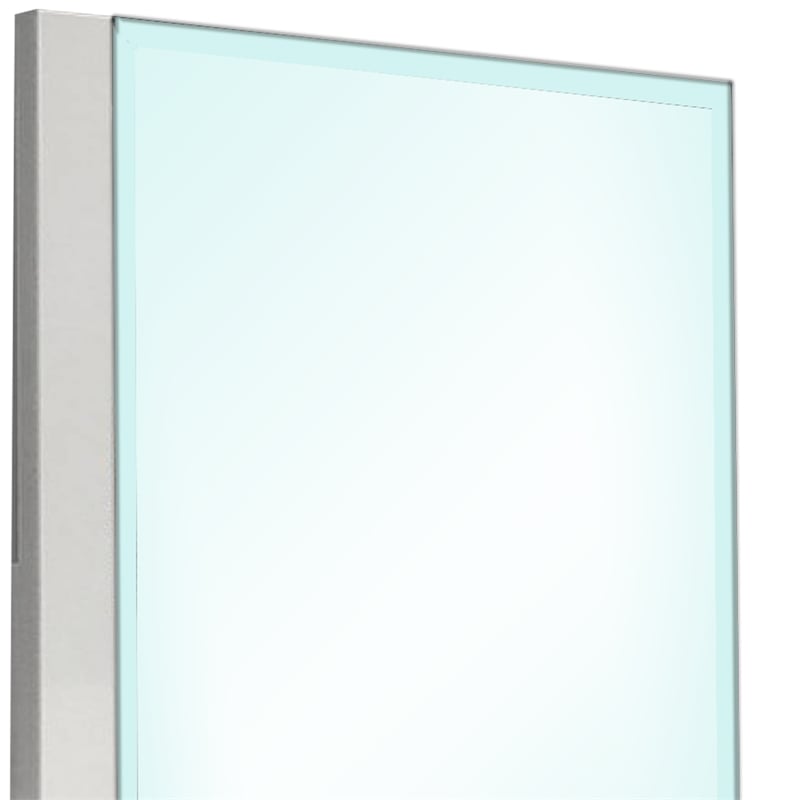 Suni Dresser Mirror-40 Inch-Sleek White Wood-Frameless Design