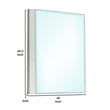 Suni Dresser Mirror-40 Inch-Sleek White Wood-Frameless Design