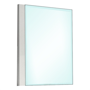 Suni Dresser Mirror-40 Inch-Sleek White Wood-Frameless Design