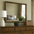 Rouk Dresser Mirror-Walnut Brown Solid Wood-Rectangular 45 Inch Frame