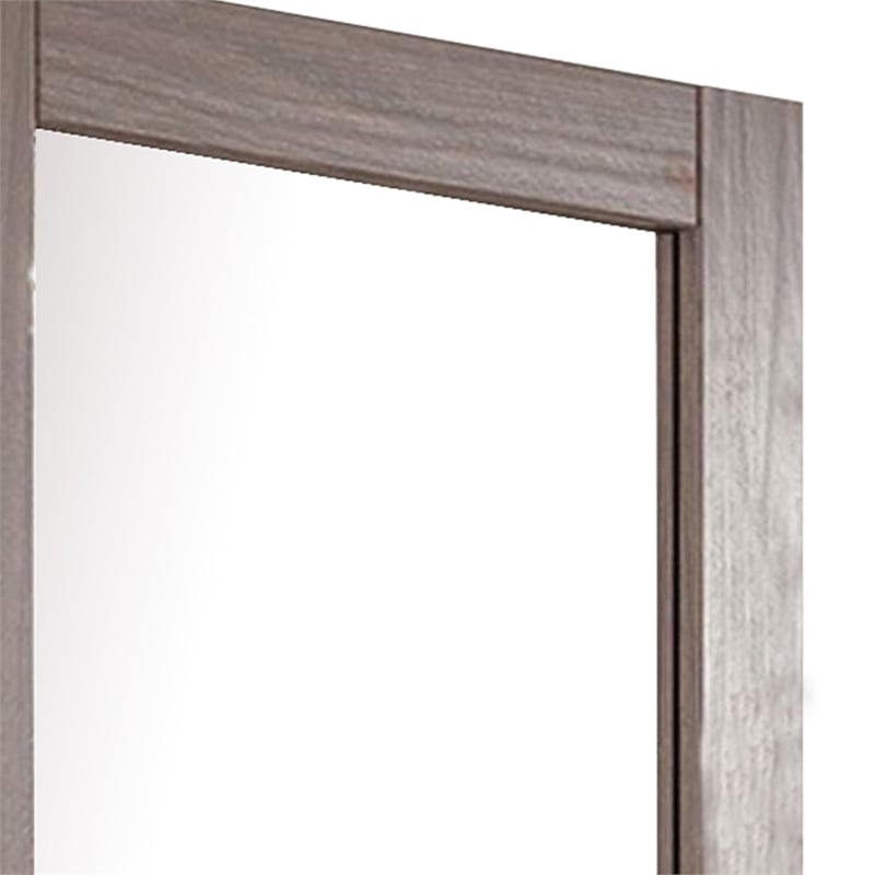 Stav Dresser Mirror with Rectangular Frame-Gray Brazilian Pine Wood