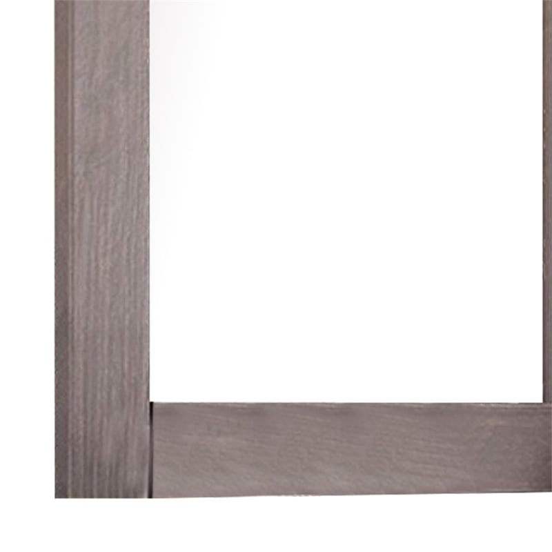 Stav Dresser Mirror with Rectangular Frame-Gray Brazilian Pine Wood