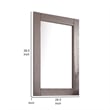 Stav Dresser Mirror with Rectangular Frame-Gray Brazilian Pine Wood