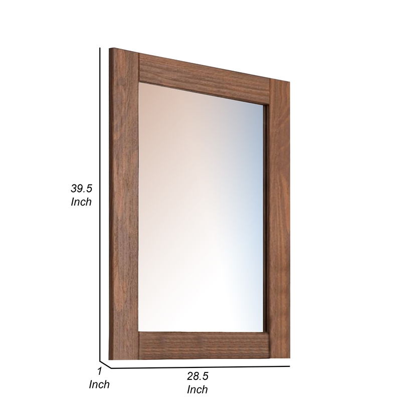 Stav Dresser Mirror-Rectangular Frame-Mahogany Brazilian Pine Wood