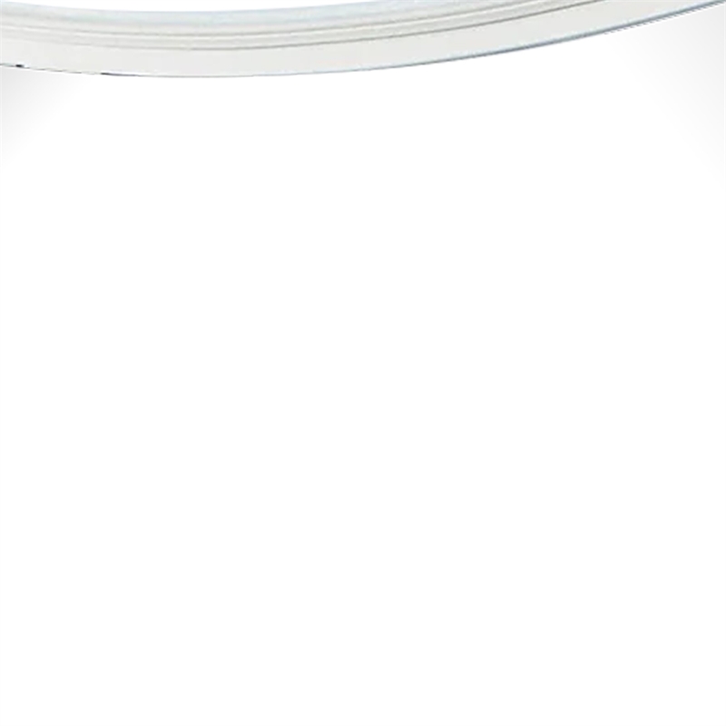 Kiki Dresser Mirror-Curved Crown Molded Details-White Solid Wood