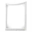 Kiki Dresser Mirror-Curved Crown Molded Details-White Solid Wood