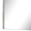 Gema Dresser Mirror-38 Inch Light Gray Wood-Reeded Design-Silver Accents