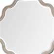 Fea Dresser Mirror-Natural Oak Brown Solid Wood-Scallop Edges-40x47