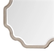 Fea Dresser Mirror-Natural Oak Brown Solid Wood-Scallop Edges-40x47